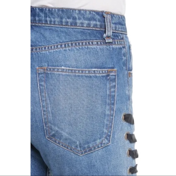 Veronica Beard Ines Lace-Up Side Jeans - Picture 5 of 6